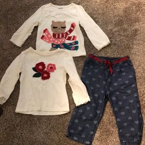 Bundle of 2 tops and 1 pair of jeans